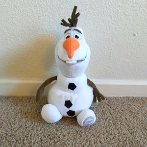 Snowman Olaf stuffed animal.